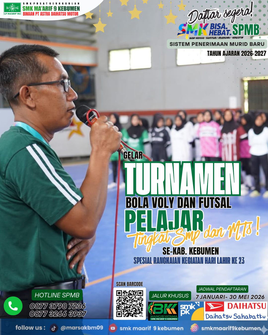 SMK Ma’arif 9 Kebumen Gelar Turnamen Pelajar, Dorong Sportivitas dan Bakat Generasi Muda